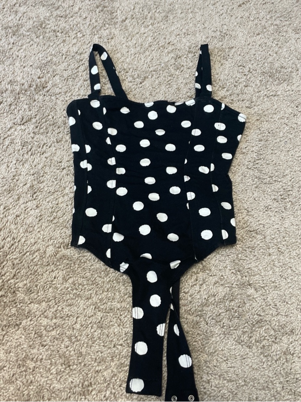 Forever 21 Black and White Polka Dot Bodysuit